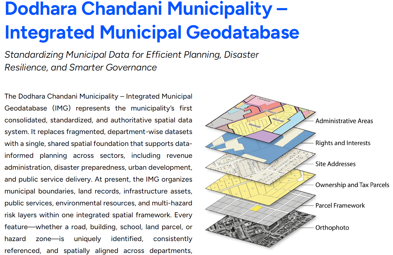 Dodhara Chandani Municipality –  Integrated Municipal Geodatabase