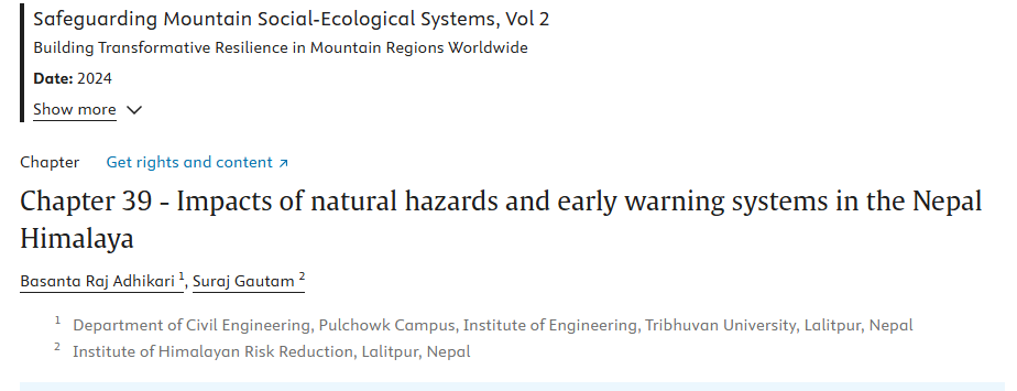 Impacts of natural hazards and early warning systems in the Nepal Himalaya